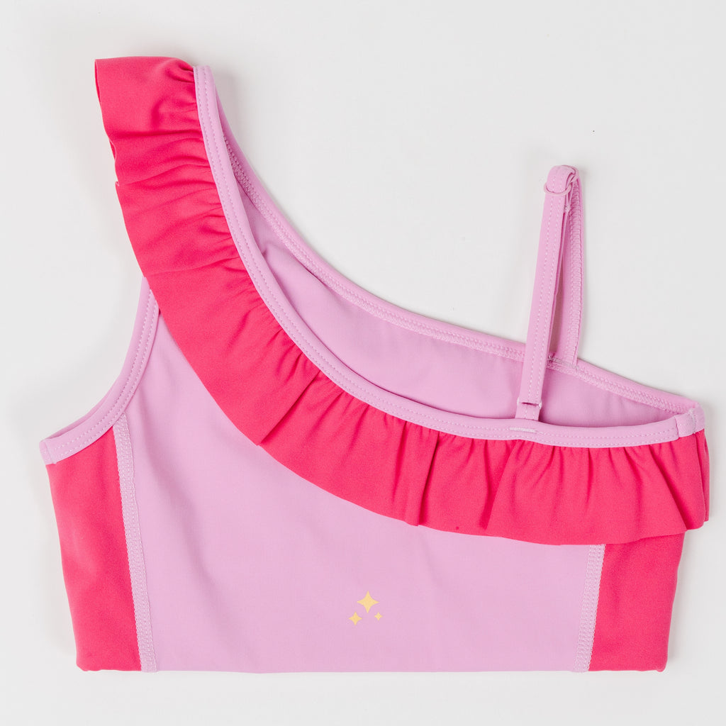 Bubblegum Pink Stand Out Ruffle Crop