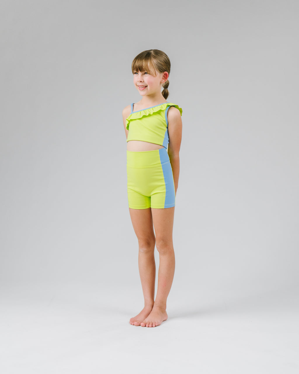 Lime Twist Stand Out Ruffle Crop