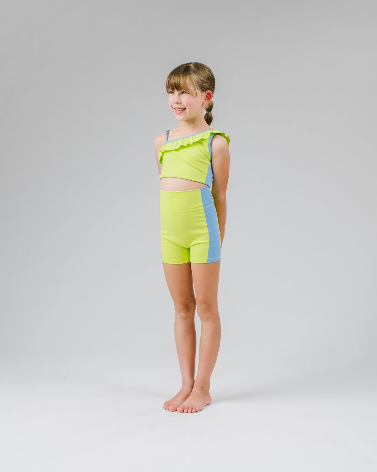 Lime Twist Stand Out Ruffle Crop