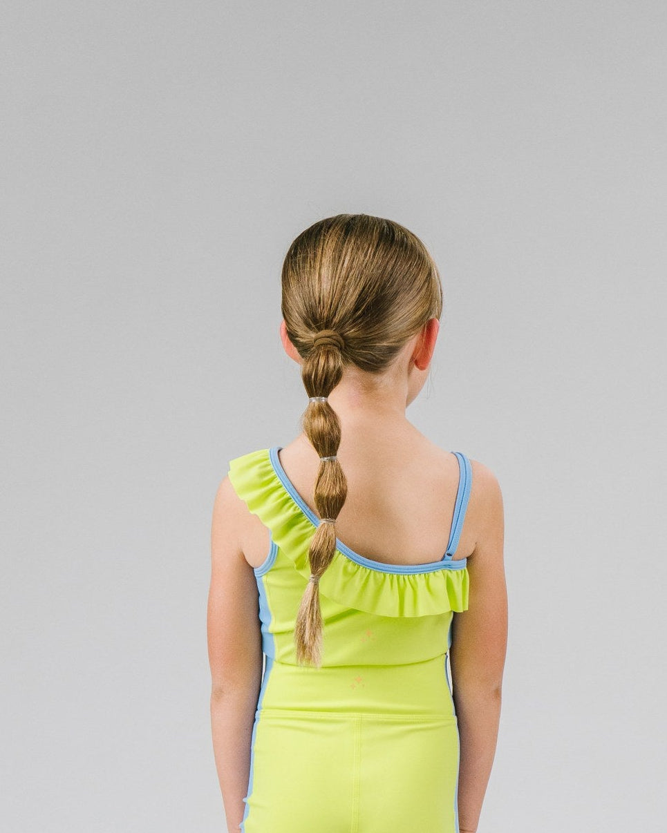 Lime Twist Stand Out Ruffle Crop