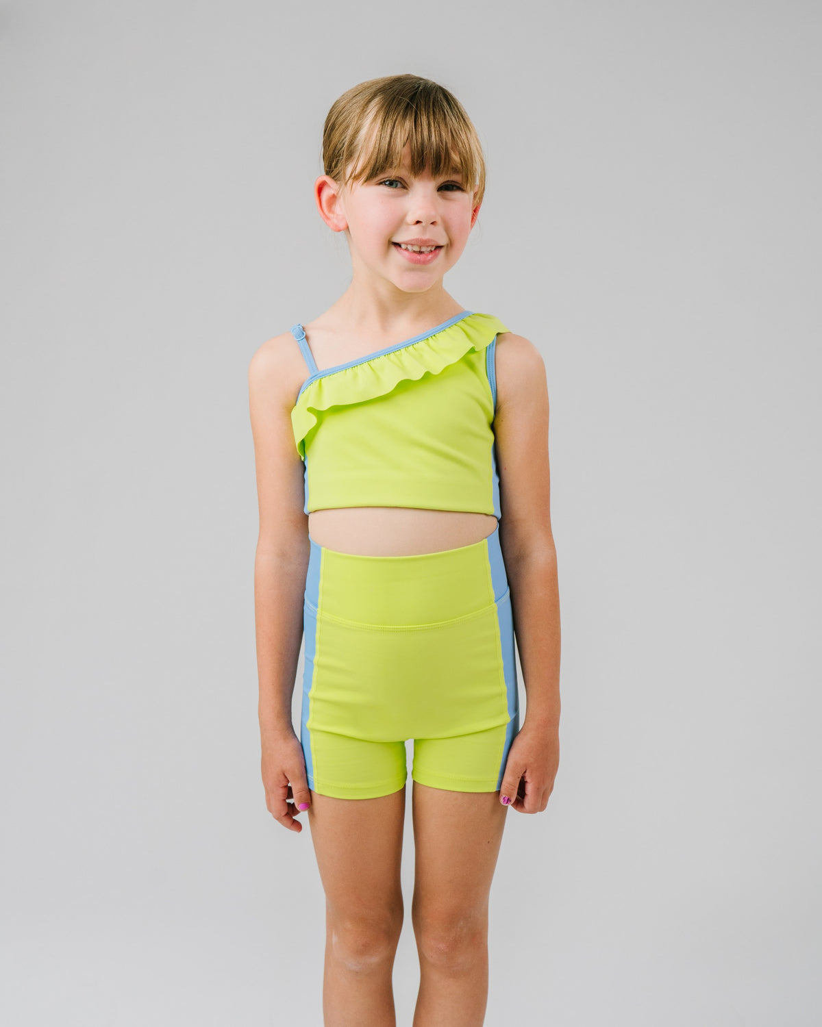 Lime Twist Stand Out Ruffle Crop