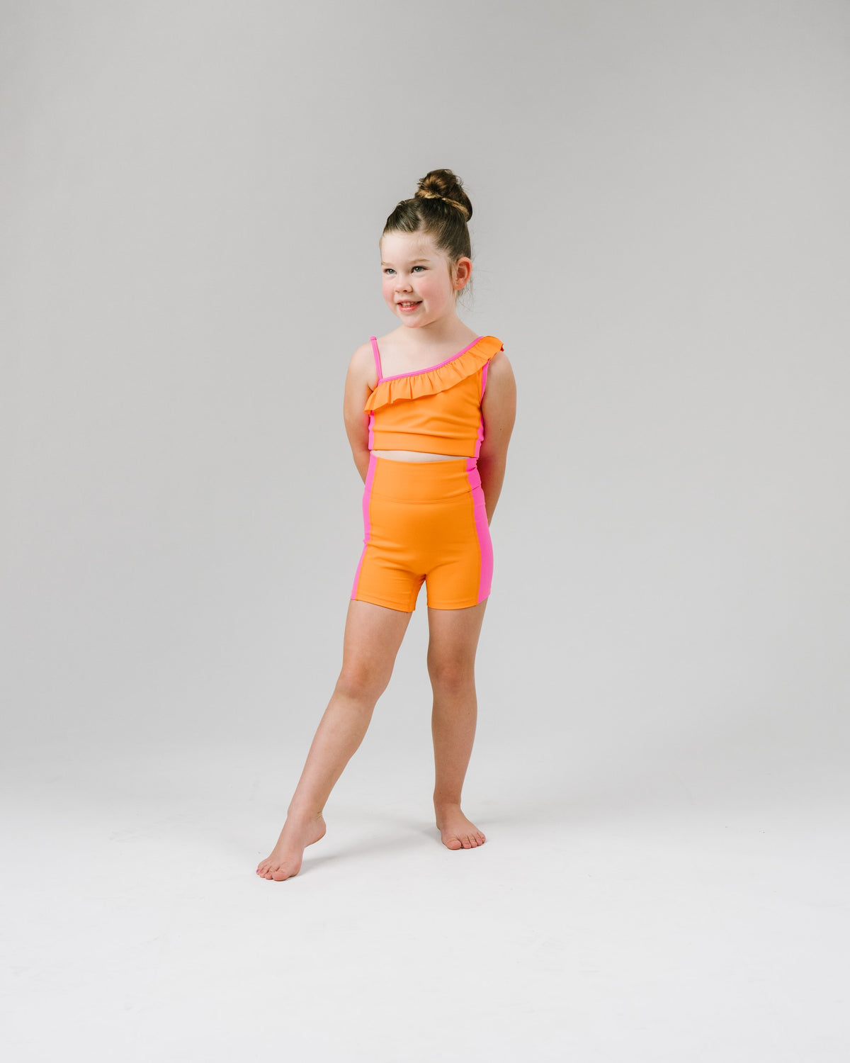 Clementine Pop Stand Out Ruffle Crop