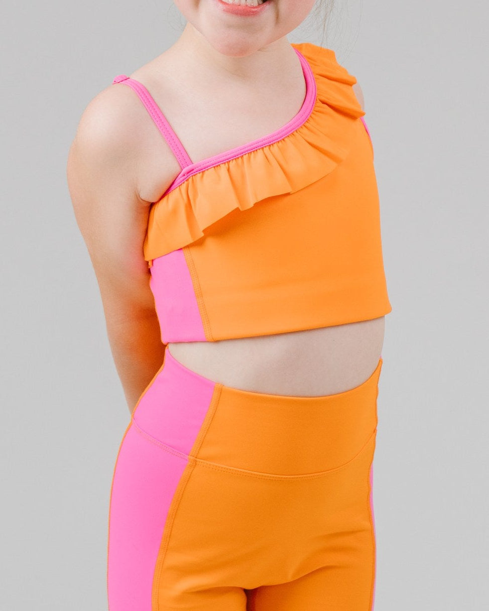Clementine Pop Stand Out Ruffle Crop