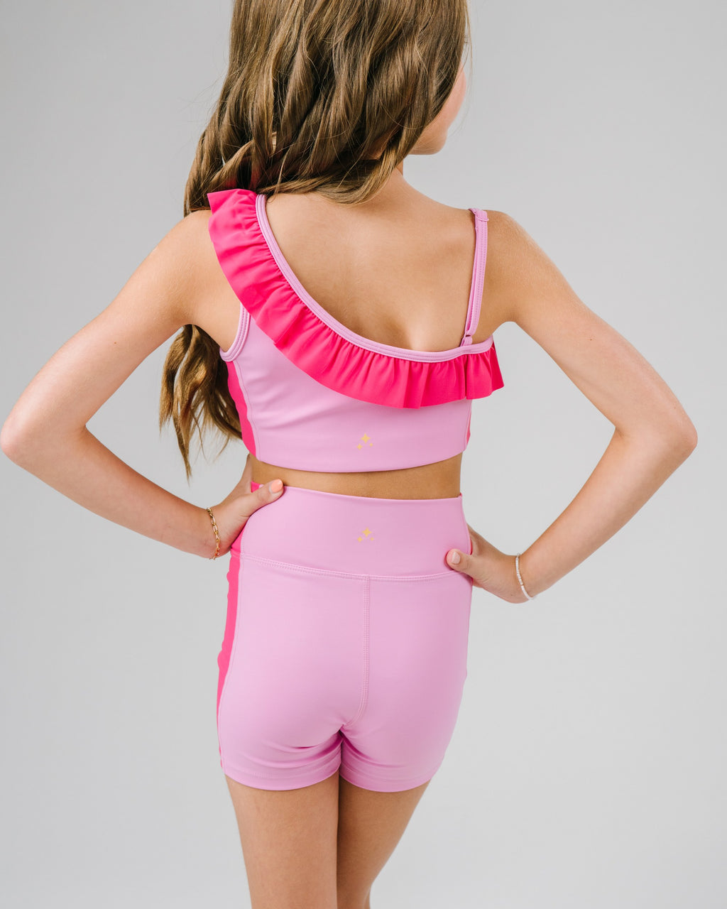 Bubblegum Pink Stand Out Ruffle Crop