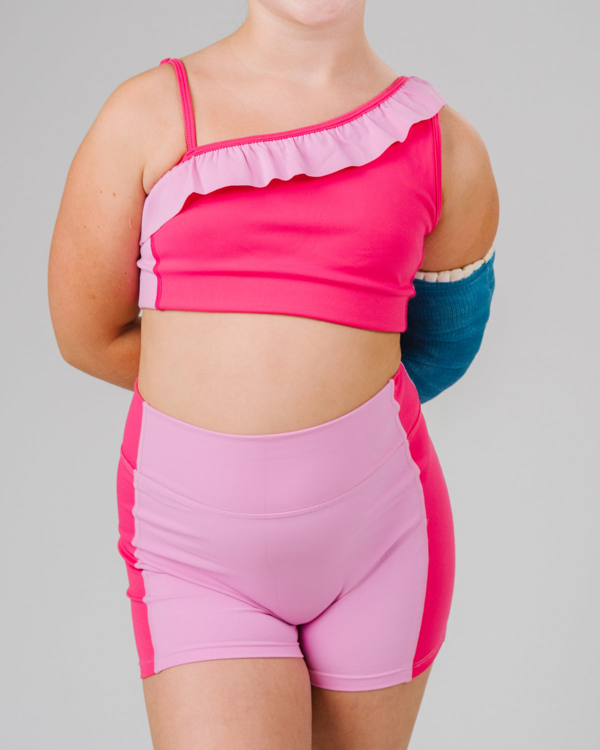 Pink Pulse Stand Out Ruffle Crop