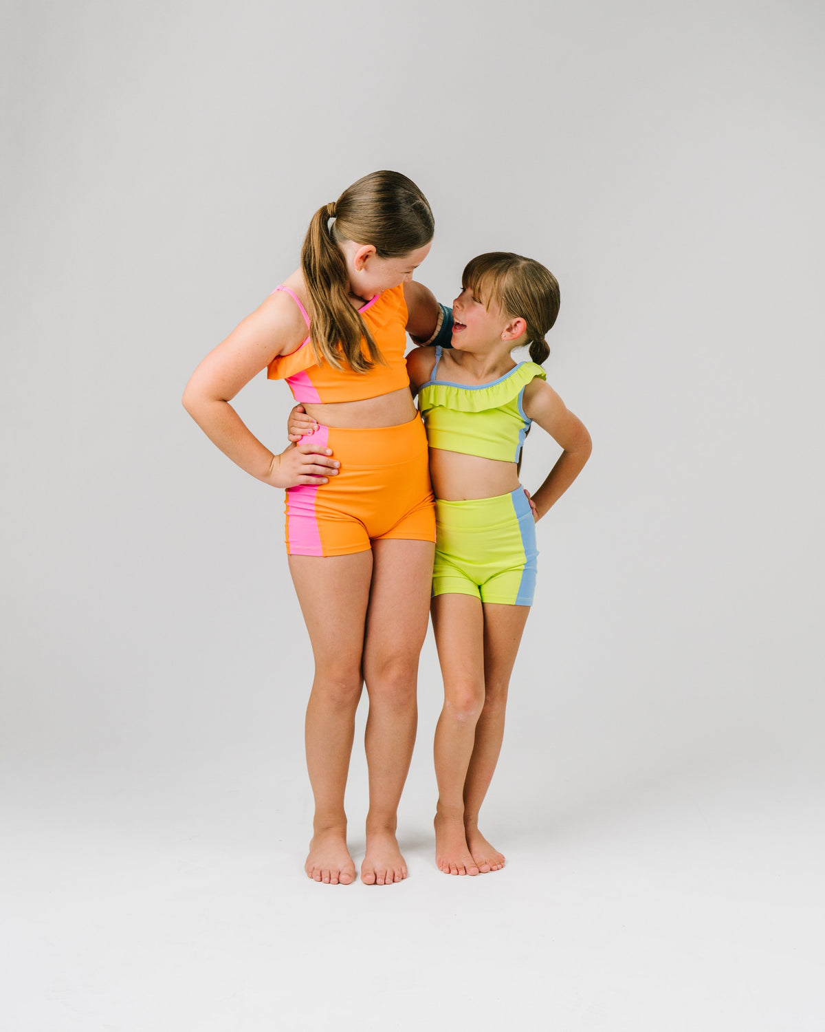Clementine Pop Stand Out Ruffle Crop