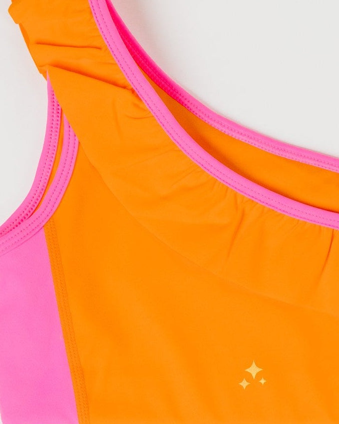 Clementine Pop Stand Out Ruffle Crop