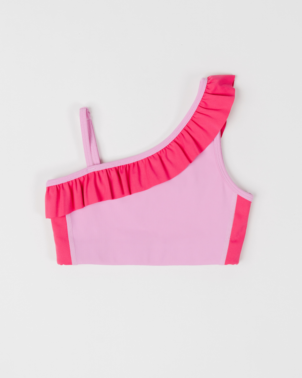 Bubblegum Pink Stand Out Ruffle Crop